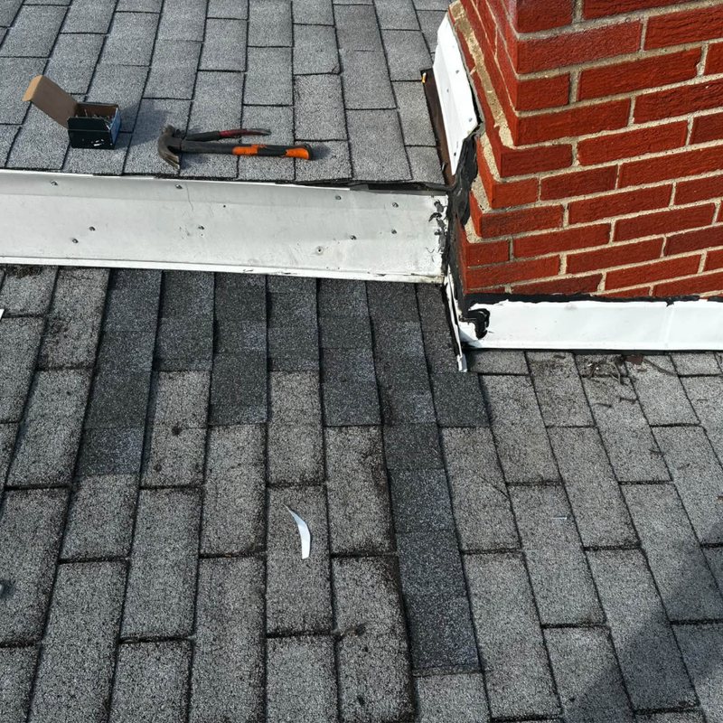 Chimney flashing work