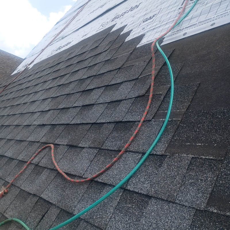 Shingles over new underlayment