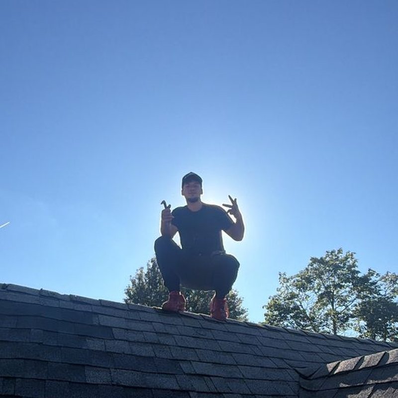 On the roof
